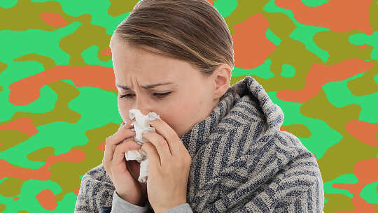13 Strategies to Help Alleviate and Heal Your Sinusitis picture of a woman blowing her nose