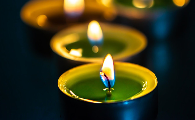 lit candles