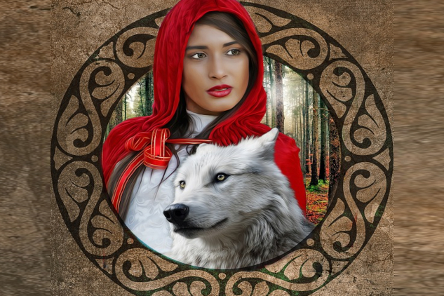 Image of Little Red Riding Hood and the wolf.&nbsp;Image by Enrique Meseguer from Pixabay.&nbsp;