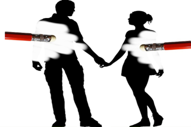 A drawing of two people holding hands, each one being erased.&nbsp;Image by Tumisu from Pixabay.&nbsp;