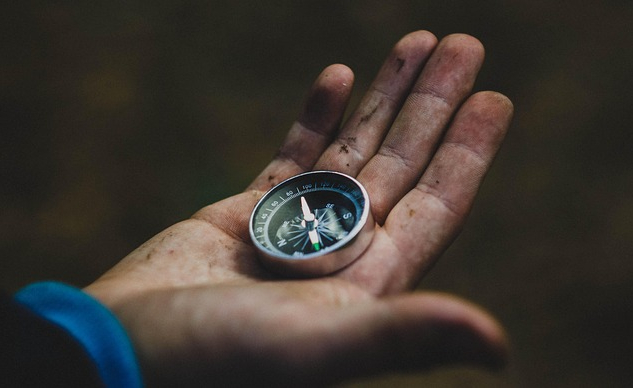 When It Just Doesn’t Feel Right -- Written by Marie T. Russell. An open hand holding a compass. Image by dima_goroziya from Pixabay.